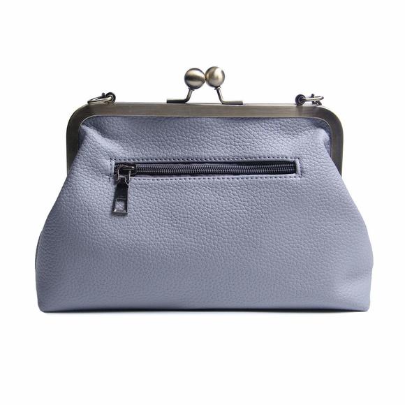 Classical Kiss Lock Clutch With Chain Strap Shoulder Bag Purse Wallet :| - Picture 3 of 6